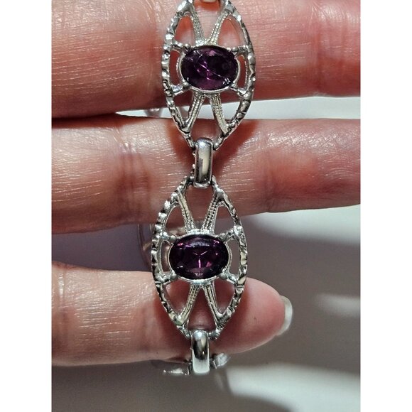 Sarah Coventry Jewelry - **Final Sale** Sarah Coventry silver tone and purple bracelet